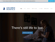 Tablet Screenshot of columbushospice.com